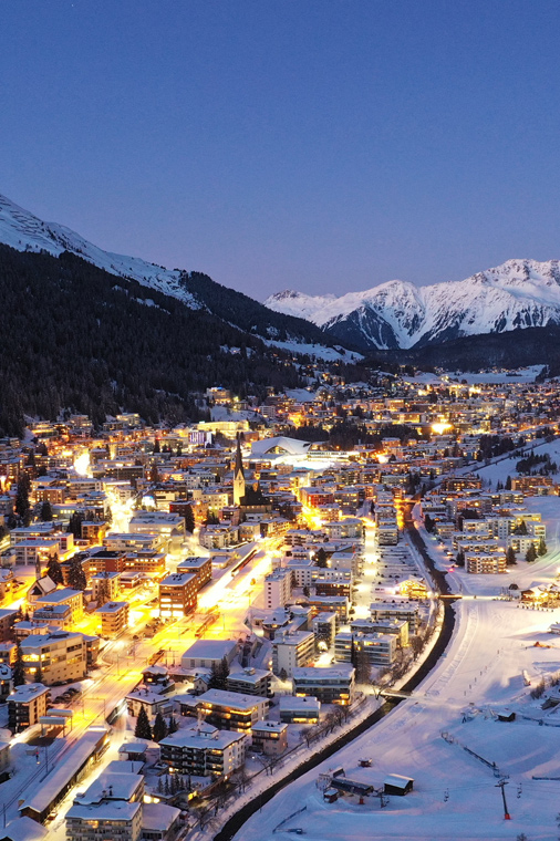 Davos Switzerland at night