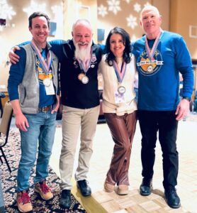 Oklahoma Ski Club silver medal winners of the snowshoe race